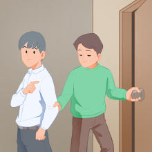 10번 : 닫힌 출입문을 통과할 때 이미지